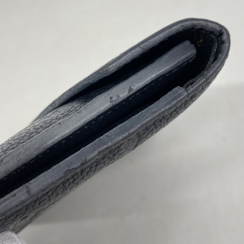 【6he5534】ルイヴィトン 三つ折り財布 モノグラム・アンプラント ポルトフォイユヴィクトリーヌ M64060 ノワール【中古】レディース