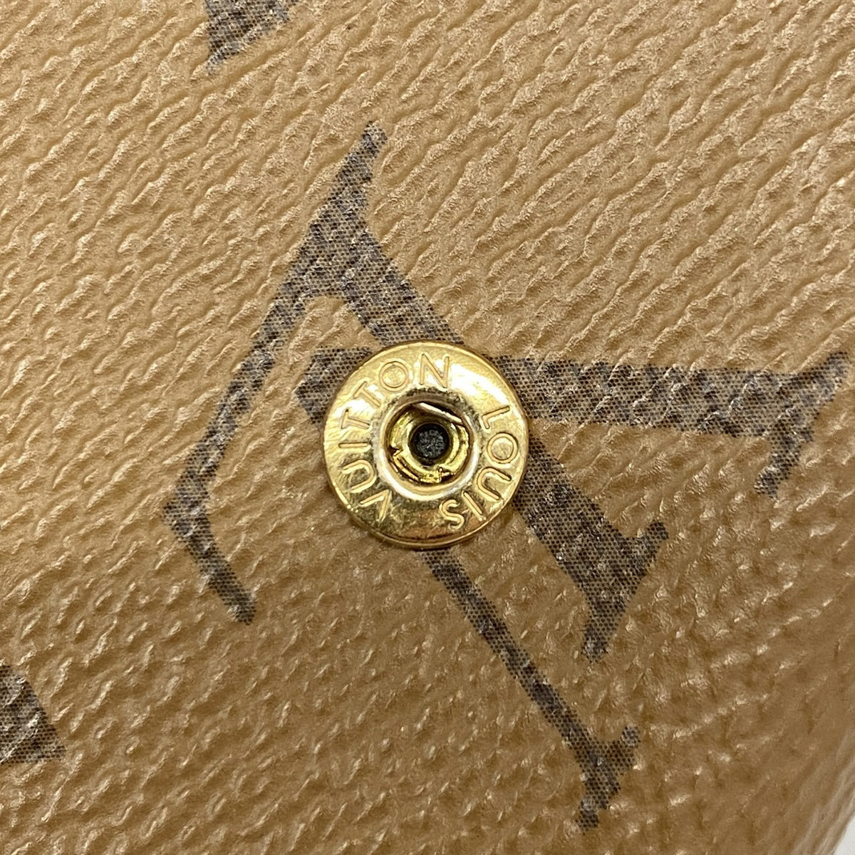 【6he5535】ルイヴィトン 三つ折り財布 モノグラム・リバース ポルトフォイユドーフィーヌコンパクト M68725 ブラウン【中古】レディース