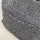 【6he5537】シャネル ハンドバッグ デニム グレー シルバー金具 2wayバッグ【中古】レディース