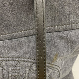 【6he5537】シャネル ハンドバッグ デニム グレー シルバー金具 2wayバッグ【中古】レディース