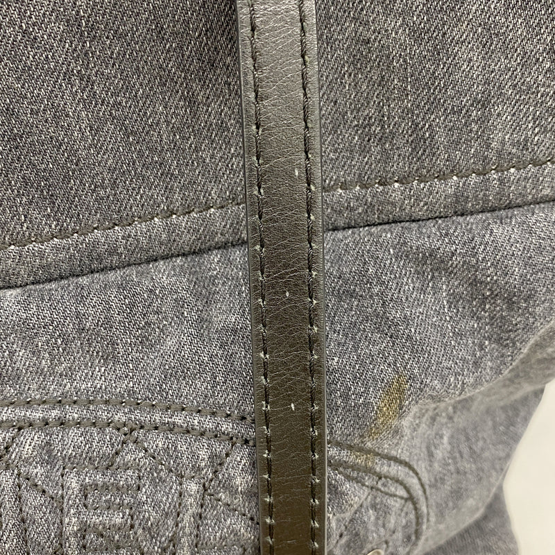 【6he5537】シャネル ハンドバッグ デニム グレー シルバー金具 2wayバッグ【中古】レディース