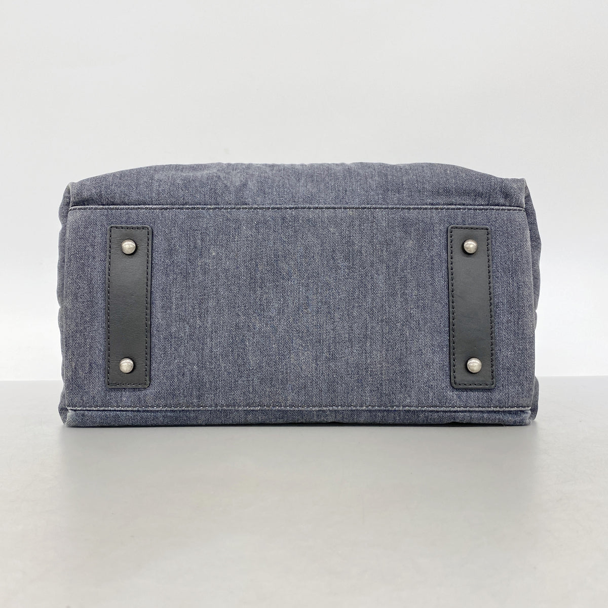 【6he5537】シャネル ハンドバッグ デニム グレー シルバー金具 2wayバッグ【中古】レディース