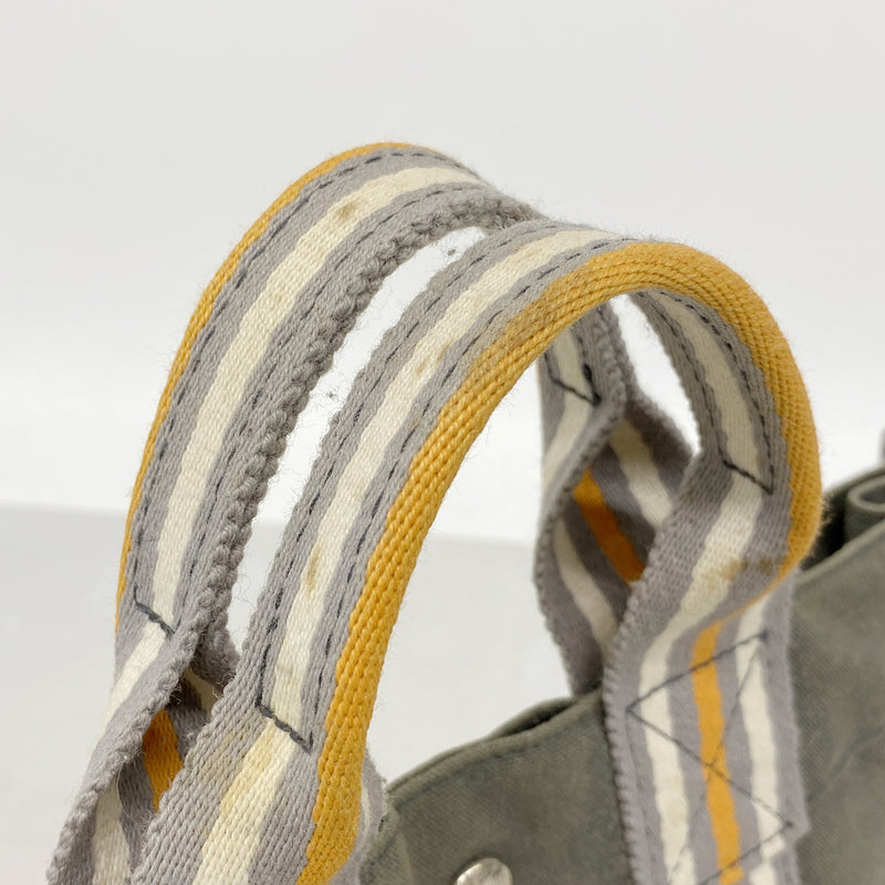 【6he5538】エルメス トートバッグ フールトゥPM キャンバス グレー シルバー金具【中古】メンズ レディース ユニセックス