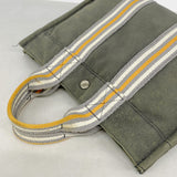 【6he5538】エルメス トートバッグ フールトゥPM キャンバス グレー シルバー金具【中古】メンズ レディース ユニセックス