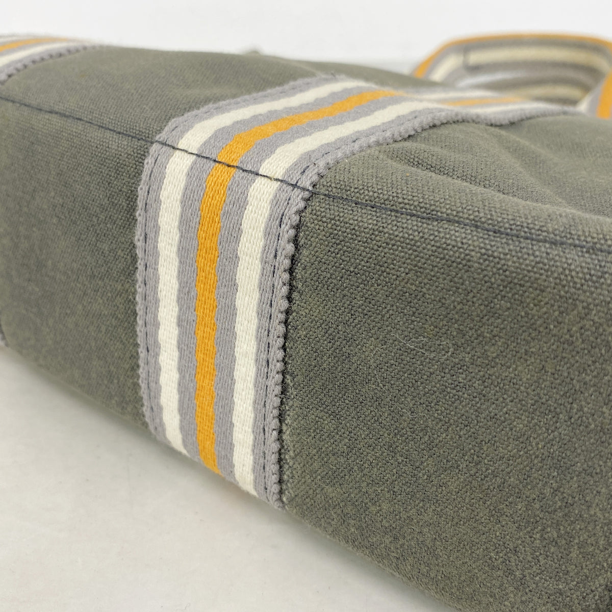 【6he5538】エルメス トートバッグ フールトゥPM キャンバス グレー シルバー金具【中古】メンズ レディース ユニセックス