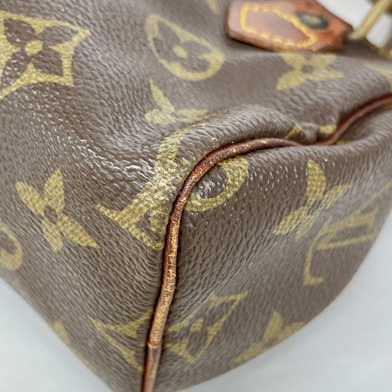 【6he5543】ルイヴィトン ハンドバッグ モノグラム ミニスピーディ M41534 ブラウン【中古】レディース