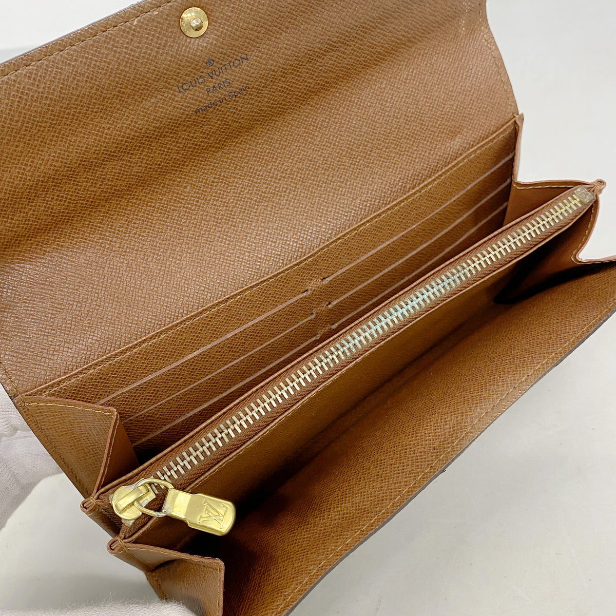 【6he5545】ルイヴィトン 長財布 モノグラム ポルトフォイユサラ M61734 ブラウン【中古】メンズ レディース ユニセックス