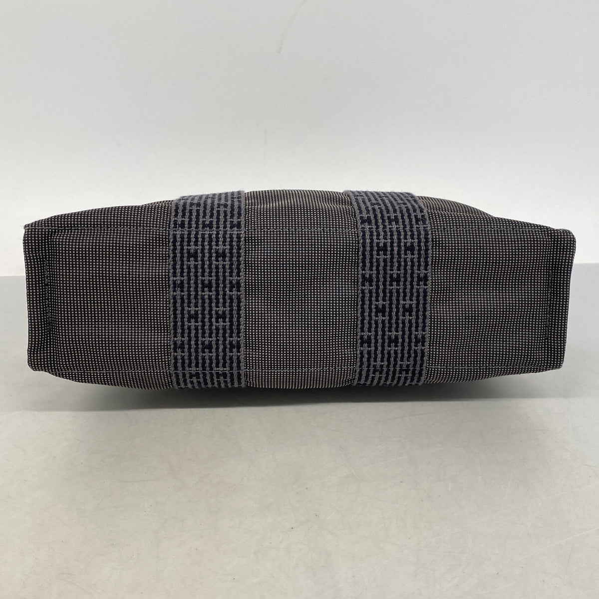【6he5546】エルメス トートバッグ エールラインPM ナイロン グレー シルバー金具【中古】レディース