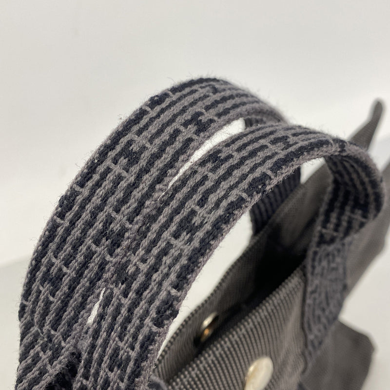 【6he5546】エルメス トートバッグ エールラインPM ナイロン グレー シルバー金具【中古】レディース