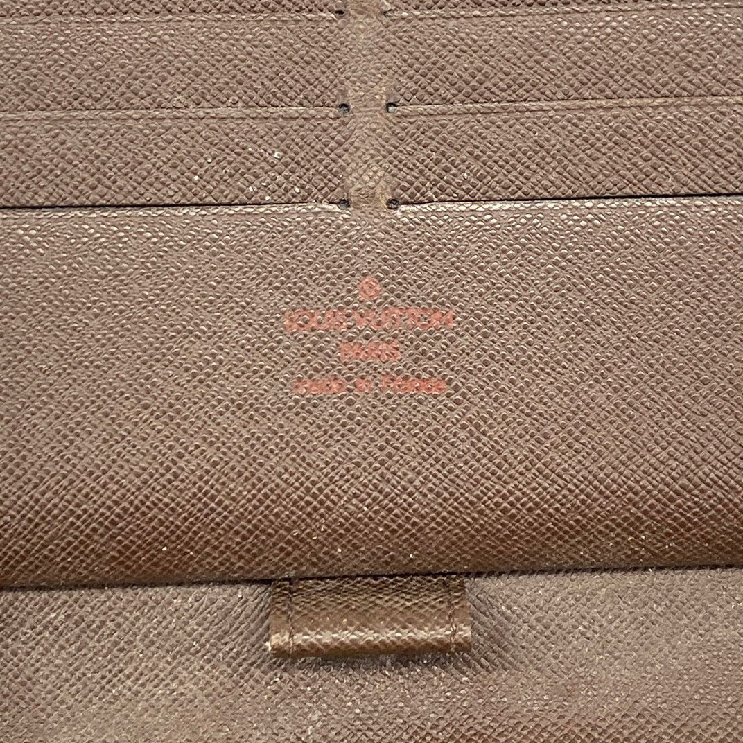 【6he5553】ルイヴィトン 長財布 ダミエ ジッピーオーガナイザー N60003 エベヌ【中古】メンズ