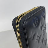 【6he5555】ルイヴィトン 長財布 モノグラムエンボス ジッピーウォレット M81510 ノワール【中古】レディース