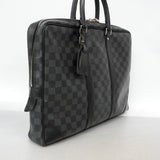 【6he5558】ルイヴィトン ビジネスバッグ ダミエ・グラフィット ポルトドキュマンヴォワヤージュ N41125 ブラック グレー【中古】メンズ
