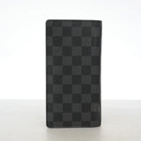 【6he5565】ルイヴィトン 長財布 ダミエ・グラフィット ポルトフォイユブラザ N62665 ブラック グレー【中古】メンズ