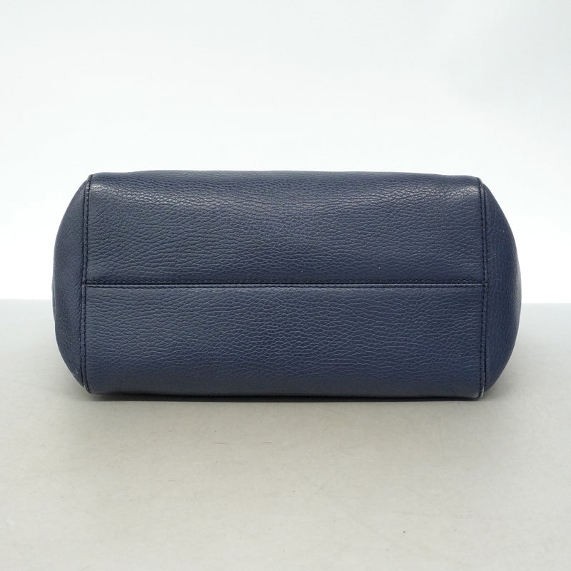 【6he5566】グッチ トートバッグ スウィング 354408 レザー ネイビー ゴールド金具【中古】レディース