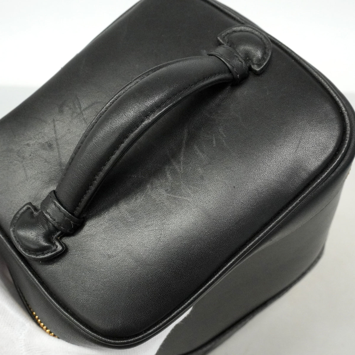 【6he5567】シャネル バニティバッグ ビコローレ ラムスキン ブラック ゴールド金具【中古】レディース