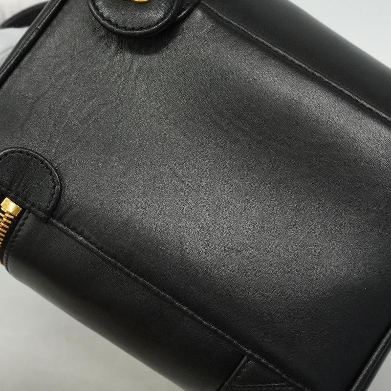 【6he5567】シャネル バニティバッグ ビコローレ ラムスキン ブラック ゴールド金具【中古】レディース