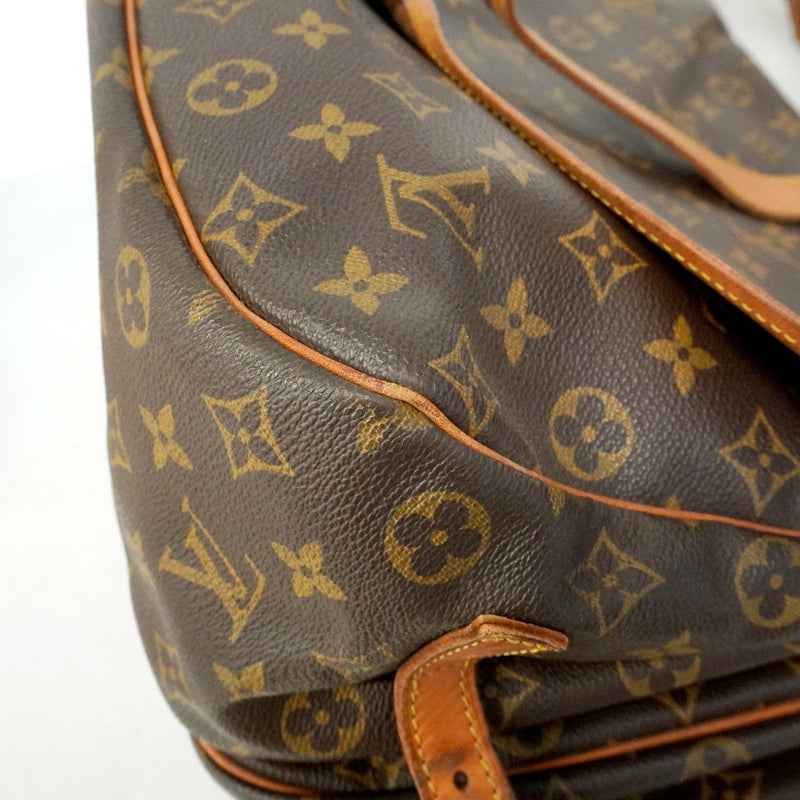【6he5568】ルイヴィトン ショルダーバッグ モノグラム ソミュール35 M42254 ブラウン【中古】レディース