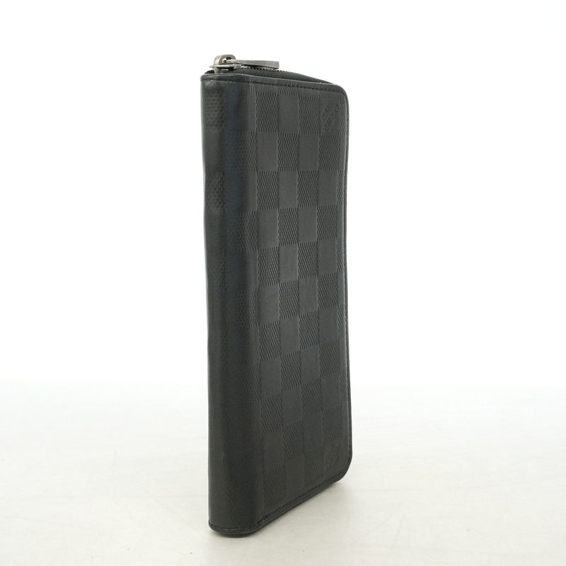 【6he5574】ルイヴィトン 長財布 ダミエ・アンフィニ ジッピーウォレットヴェルティカル N63548 オニキス 【中古】レディース