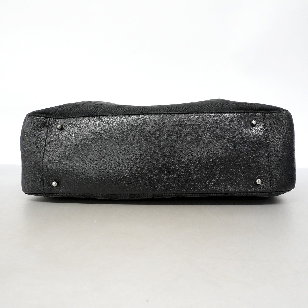 【6he5576】グッチ トートバッグ GGキャンバス 115015 キャンバス ブラック シルバー金具【中古】レディース
