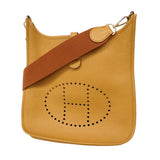 【6he5578】エルメス ショルダーバッグ エヴリン1PM トリヨンクレマンス タバックキャメル シルバー金具 □K刻印【中古】レディース