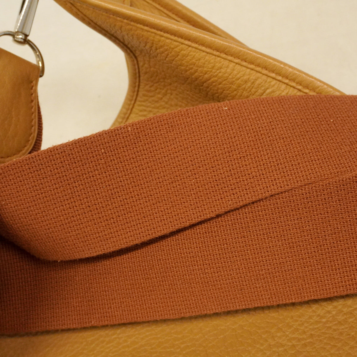 【6he5578】エルメス ショルダーバッグ エヴリン1PM トリヨンクレマンス タバックキャメル シルバー金具 □K刻印【中古】レディース