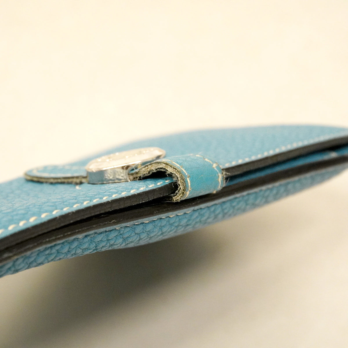 【6he5580】エルメス 長財布 ドゴンGM トゴ ブルージーン シルバー金具 □H刻印【中古】メンズ レディース ユニセックス