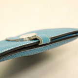 【6he5580】エルメス 長財布 ドゴンGM トゴ ブルージーン シルバー金具 □H刻印【中古】メンズ レディース ユニセックス