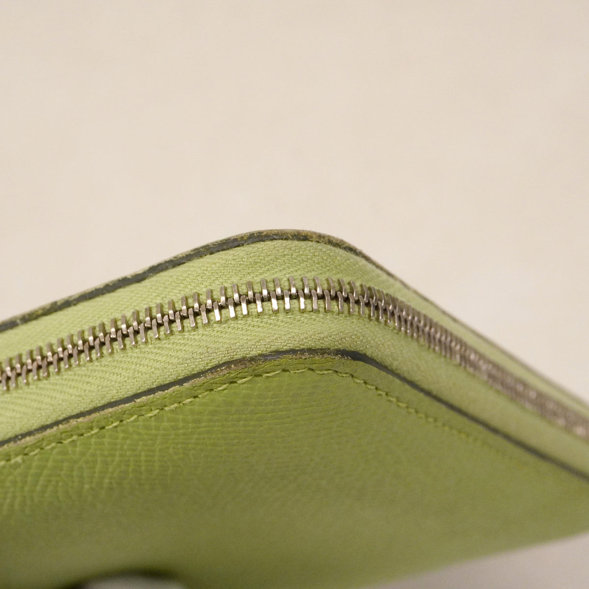 【6he5581】エルメス コインケース アザップコンパクトシルクイン ヴォーエプソン ヴェールクリケット シルバー金具 Y刻印【中古】レディース