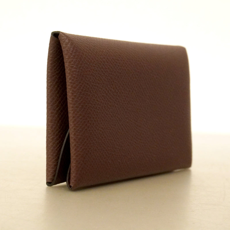 【6he5582】エルメス コインケース カルヴィデュオ ヴォーエプソン テール シルバー金具 W刻印【中古】メンズ レディース ユニセックス
