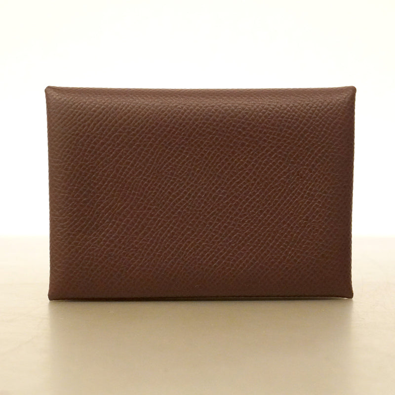 【6he5582】エルメス コインケース カルヴィデュオ ヴォーエプソン テール シルバー金具 W刻印【中古】メンズ レディース ユニセックス