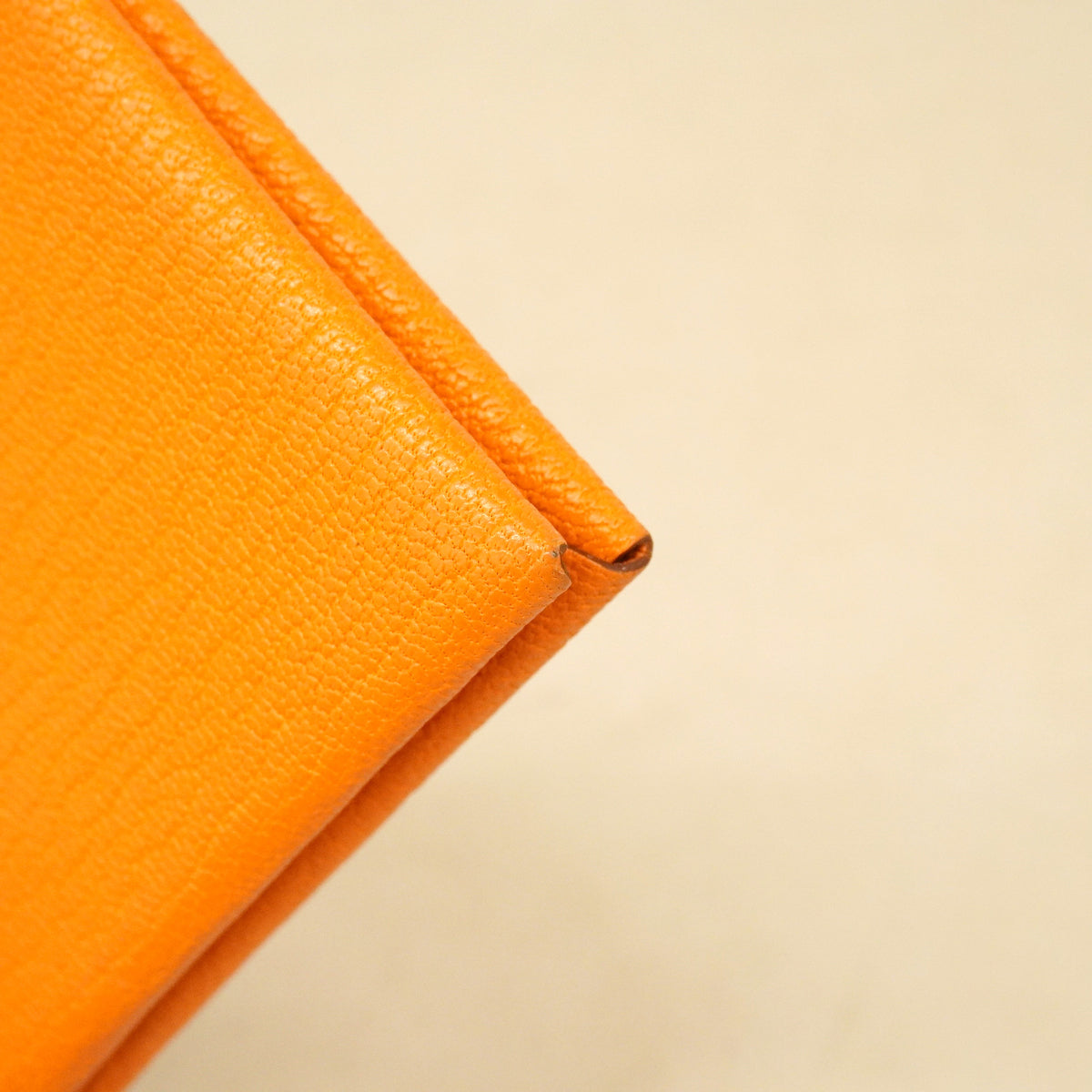 【6he5583】エルメス カードケース カルヴィ シェブルミゾル オレンジ シルバー金具 B刻印【中古】メンズ レディース ユニセックス