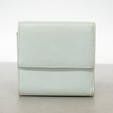 【6he5585】シャネル 三つ折り財布 ココボタン キャビアスキン ライトグリーン ゴールド金具【中古】レディース