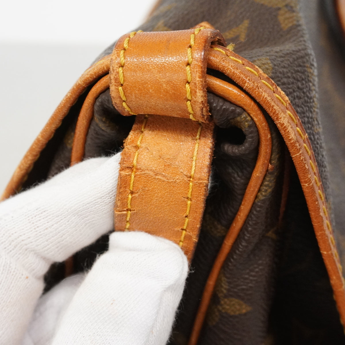 【6he5588】ルイヴィトン ショルダーバッグ モノグラム ソミュール30 M42256 ブラウン【中古】レディース