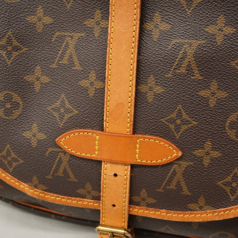 【6he5588】ルイヴィトン ショルダーバッグ モノグラム ソミュール30 M42256 ブラウン【中古】レディース