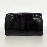 【6he5595】シャネル 長財布 パテントレザー ブラック シルバー金具【中古】レディース
