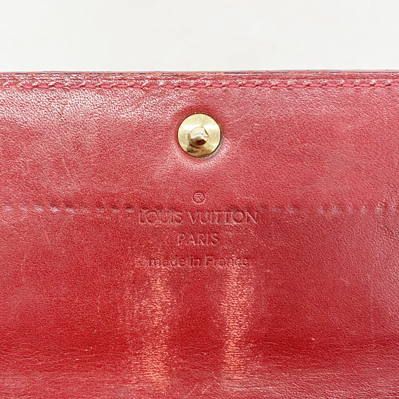 【6he5596】ルイヴィトン 長財布 ヴェルニ ポルトフォイユサラ M93530 ポムダムール【中古】レディース