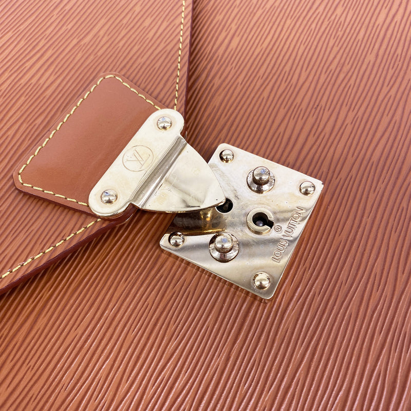 【6he5598】ルイヴィトン ブリーフケース エピ ポルトドキュマンバンドリエール M54468 ジパングゴールド【中古】メンズ