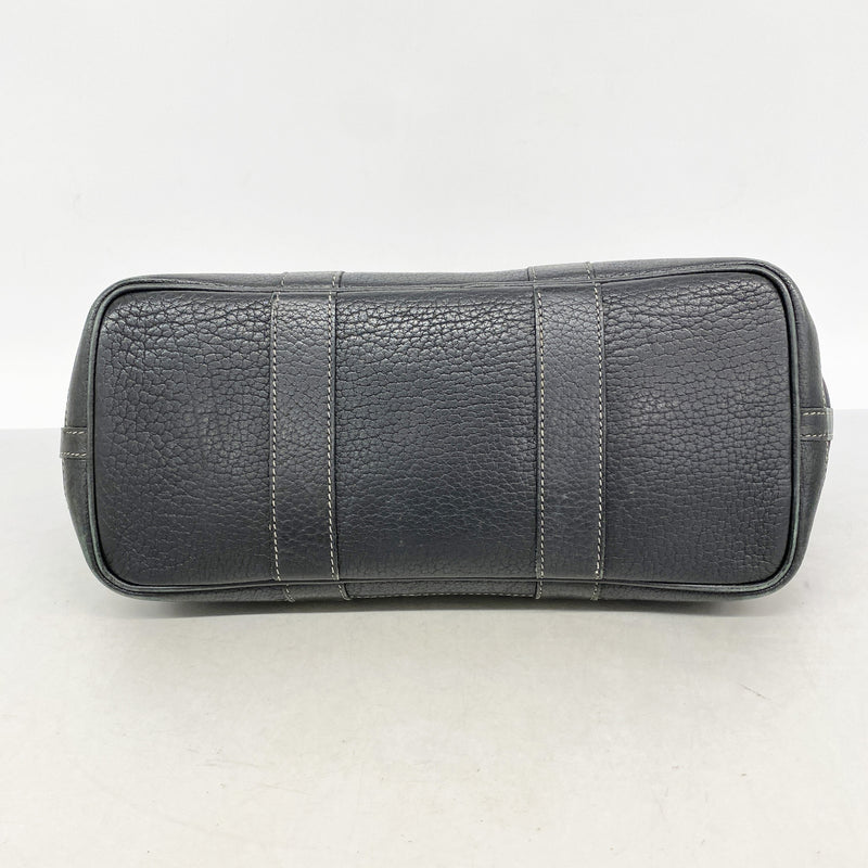 【6he5605】エルメス トートバッグ ガーデンパーティTPM トワルオフィシエ ブラック ゴールド金具 □H刻印【中古】レディース