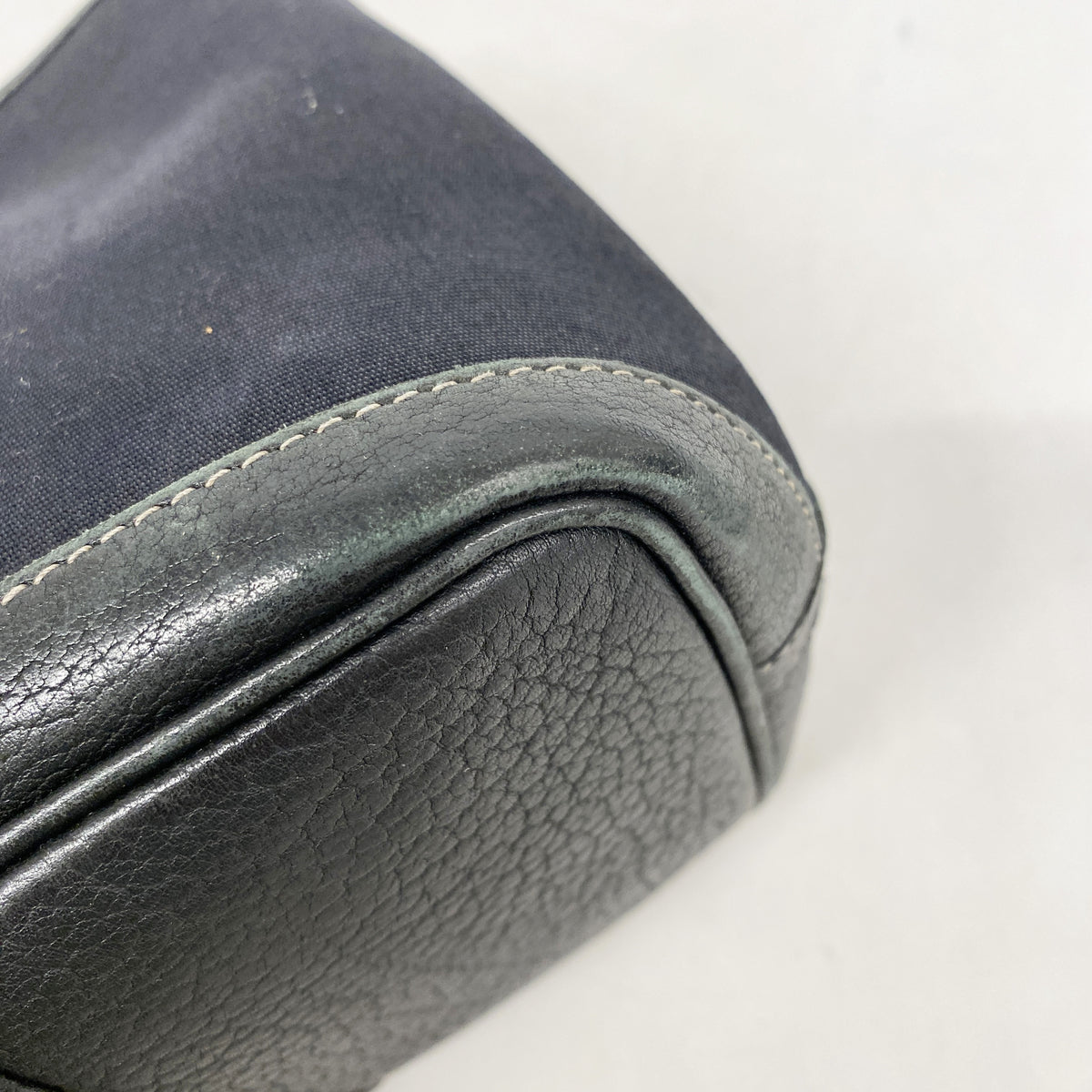 【6he5605】エルメス トートバッグ ガーデンパーティTPM トワルオフィシエ ブラック ゴールド金具 □H刻印【中古】レディース