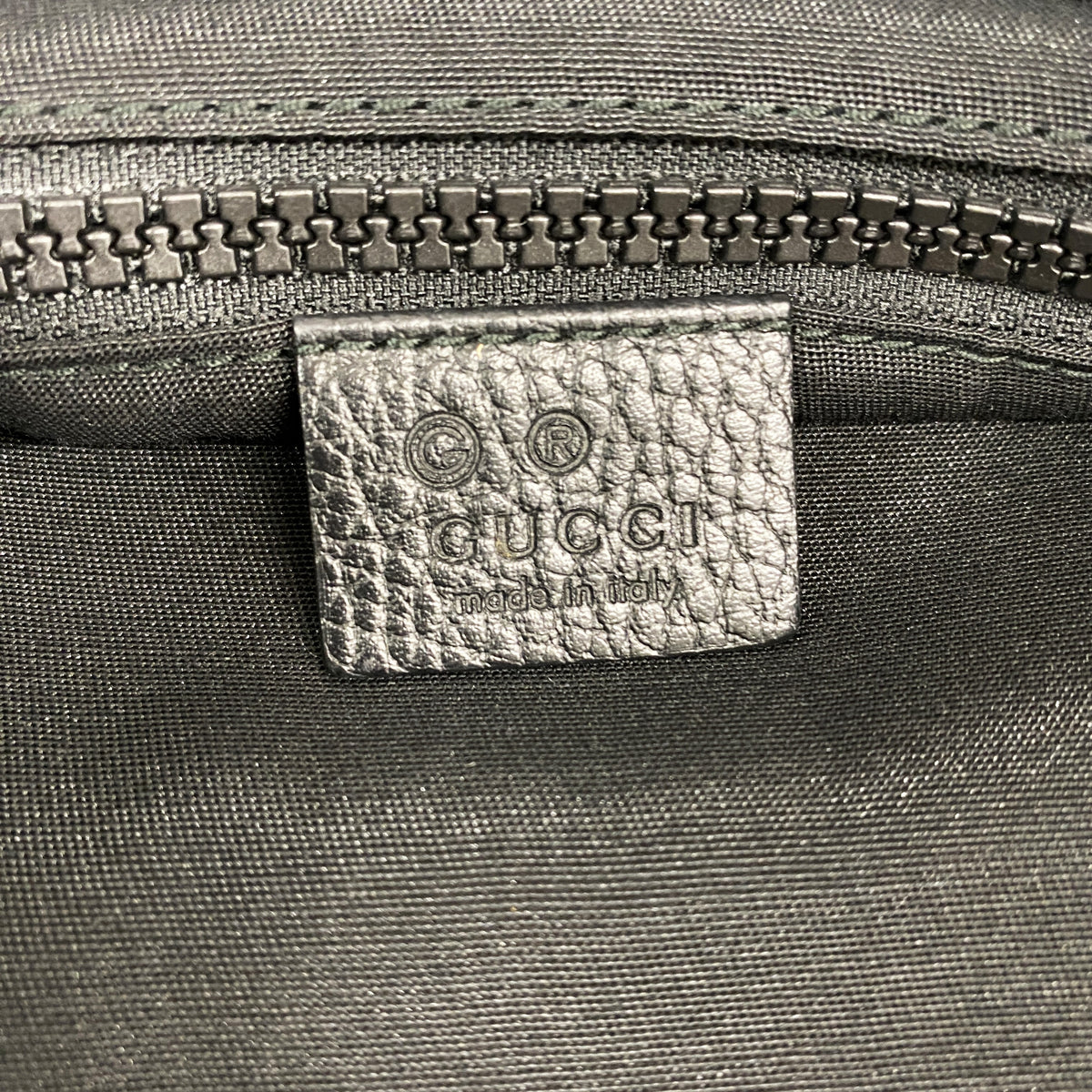 【6he5606】グッチ トートバッグ GGナイロン 449178 ナイロン ブラック シルバー金具【中古】レディース