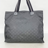 【6he5606】グッチ トートバッグ GGナイロン 449178 ナイロン ブラック シルバー金具【中古】レディース