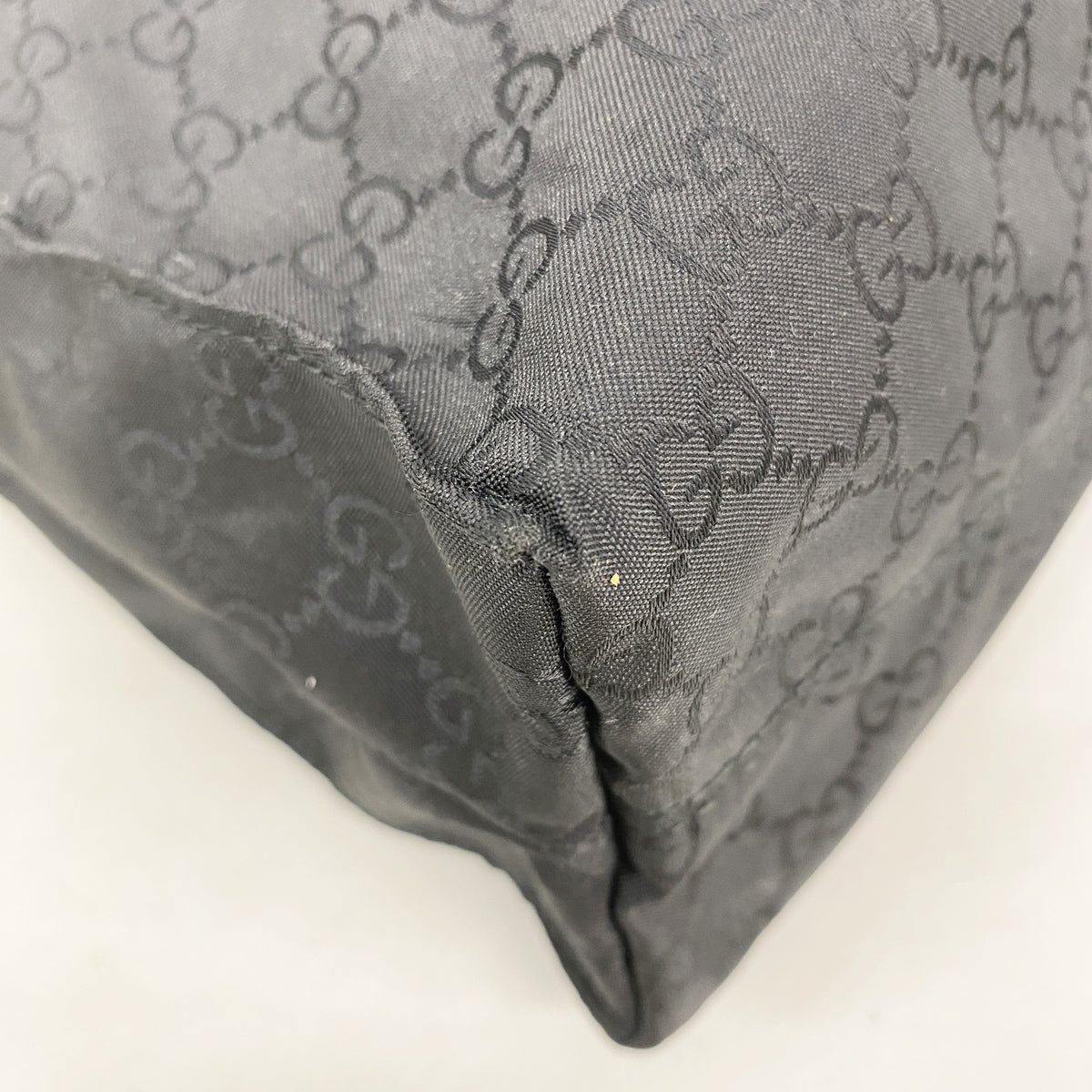 【6he5606】グッチ トートバッグ GGナイロン 449178 ナイロン ブラック シルバー金具【中古】レディース