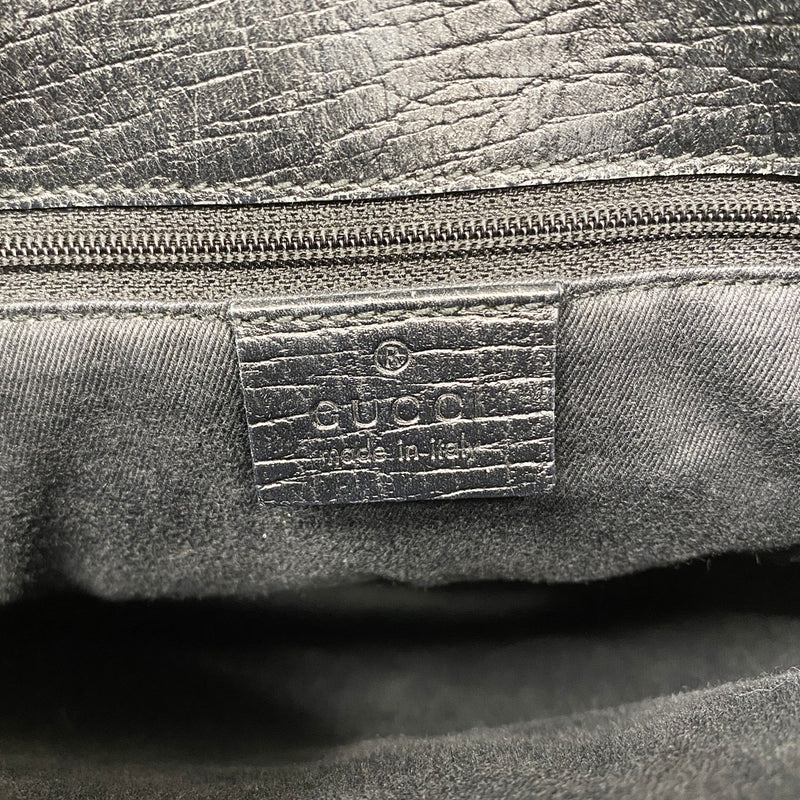 【6he5607】グッチ トートバッグ GGキャンバス 107757 キャンバス ブラック シルバー金具【中古】レディース