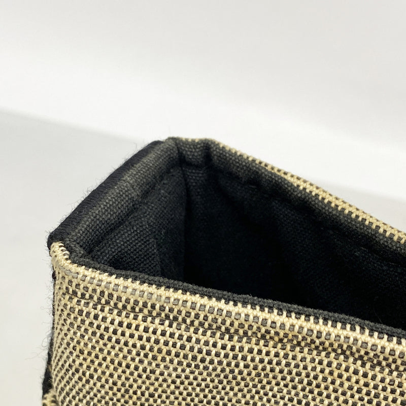 【6he5614】エルメス ハンドバッグ サクソーPM トワルアッシュ ブラック グレー シルバー金具【中古】レディース