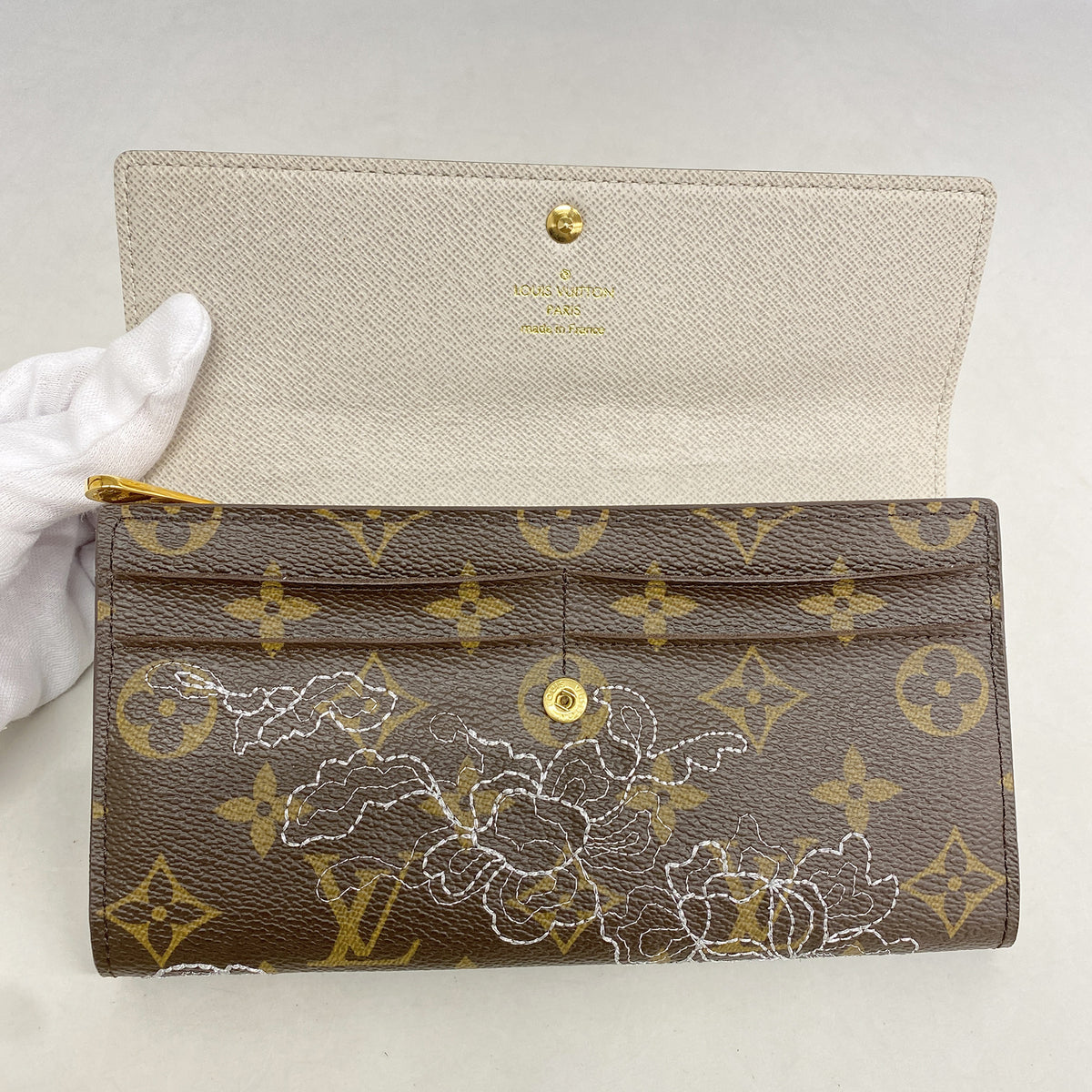 【6he5620】ルイヴィトン 長財布 モノグラム・ダンテェル ポルトフォイユサラ M95390 アルジャン【中古】レディース
