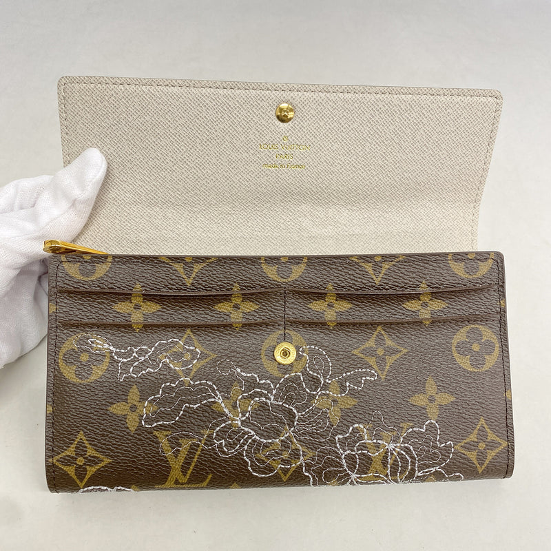 【6he5620】ルイヴィトン 長財布 モノグラム・ダンテェル ポルトフォイユサラ M95390 アルジャン【中古】レディース
