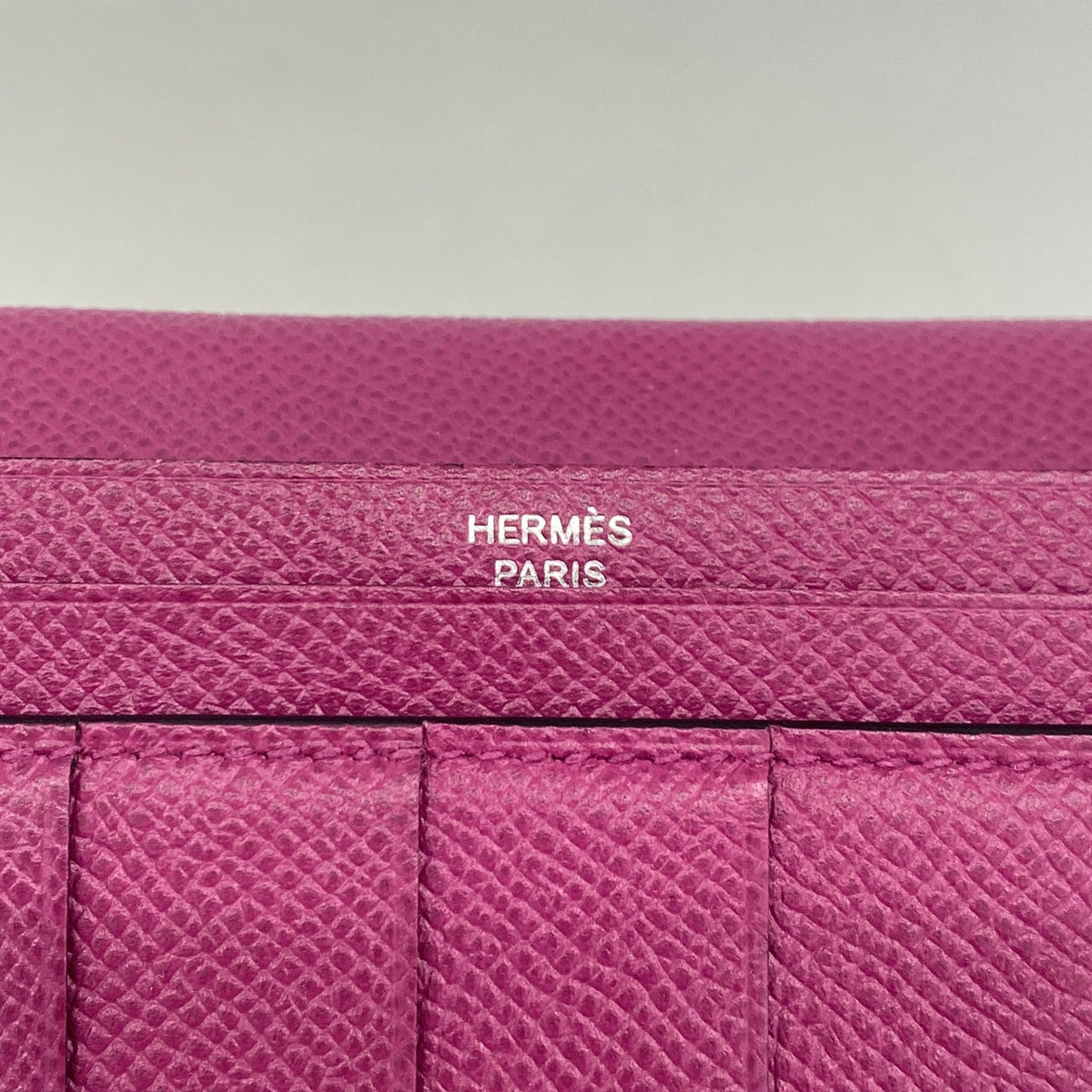 【6he5627】エルメス 長財布 ベアンスフレヴェルソ ヴォーエプソン ブルーインディゴ/ローズパープル シルバー金具 C刻印【中古】レディース