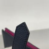 【6he5627】エルメス 長財布 ベアンスフレヴェルソ ヴォーエプソン ブルーインディゴ/ローズパープル シルバー金具 C刻印【中古】レディース