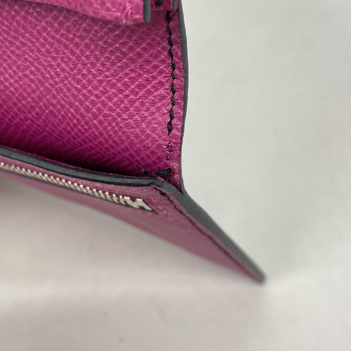 【6he5627】エルメス 長財布 ベアンスフレヴェルソ ヴォーエプソン ブルーインディゴ/ローズパープル シルバー金具 C刻印【中古】レディース