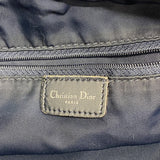 【6he5642】クリスチャンディオール ショルダーバッグ トロッター キャンバス ネイビー シルバー金具【中古】レディース